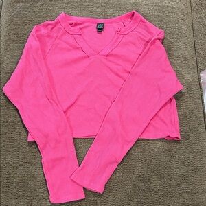 Wild Fable Hot Pink V-Neck Sweater